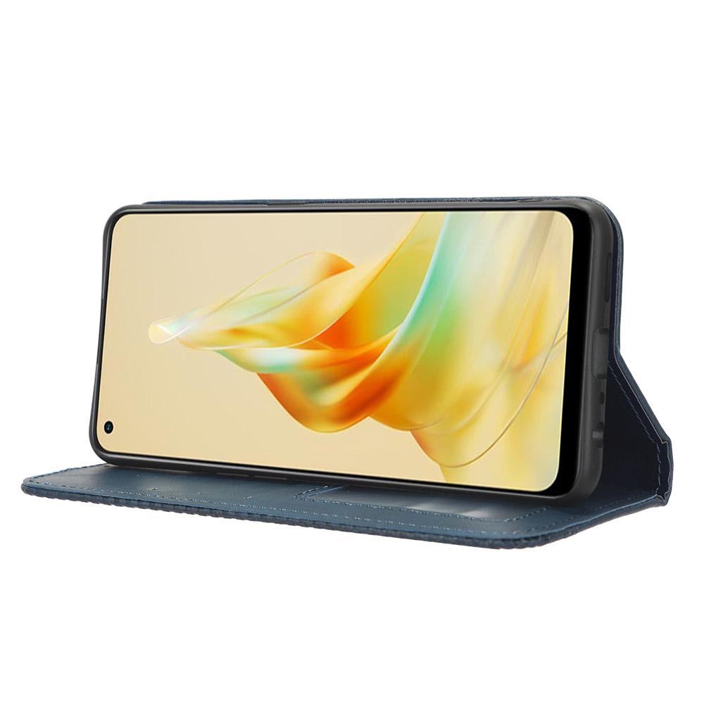 For Oppo Reno8 T 4G Phone Wallet Case Retro Texture PU Leather Stand Cell Phone Cover