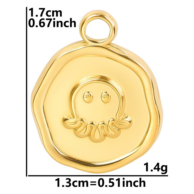 High Quality Starfish Shell Sea Turtle Marine Animals Charms For Jewelry Making Supplies 6pcs Stainless Steel Charm Pendant Bulk