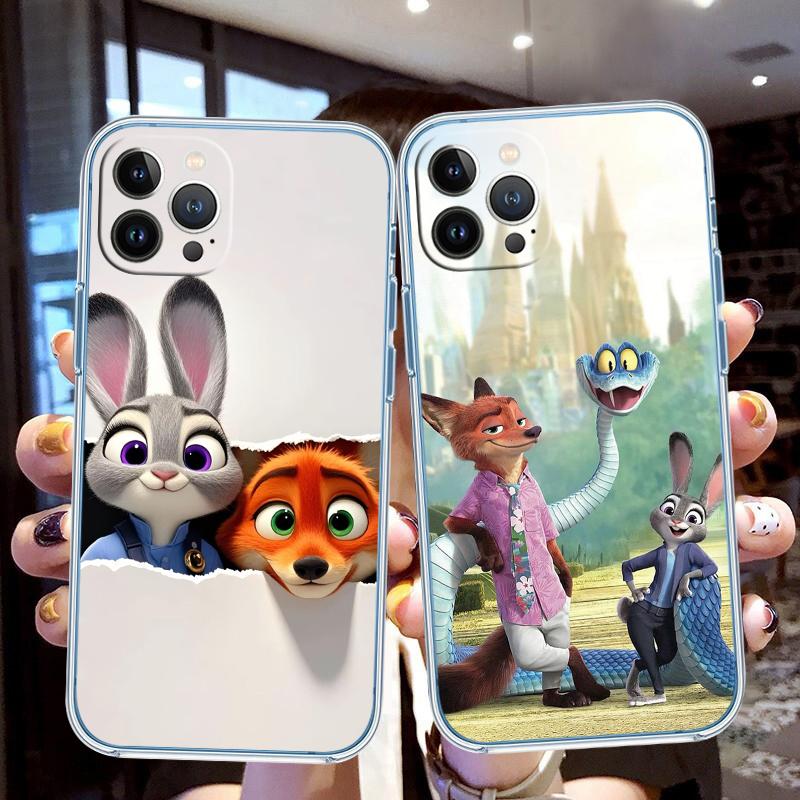 CJ105 Zootopia Disney Soft Shell Transparent Phone Case for Motorola Moto G7 G8 G9 G84 G85 G73 G24 G15 Z2 Play Power Plus
