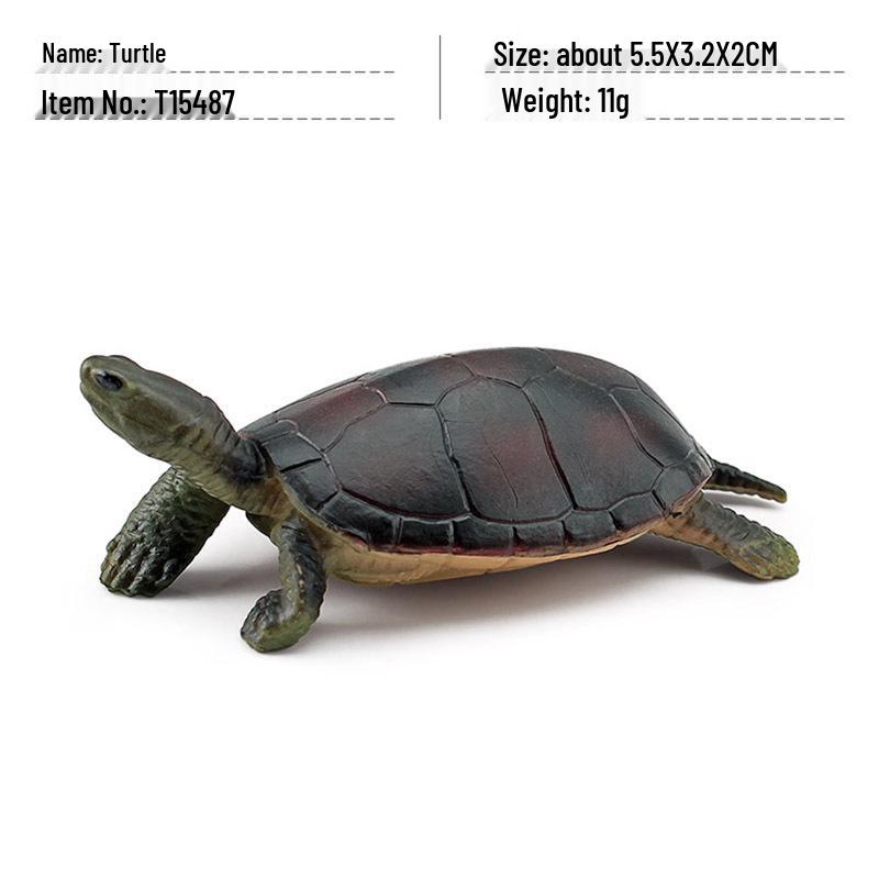 Набор фигурок амфибийных черепах: Китайский трионикс, Каймановая черепаха, Картавая черепаха, Красноухая черепаха.