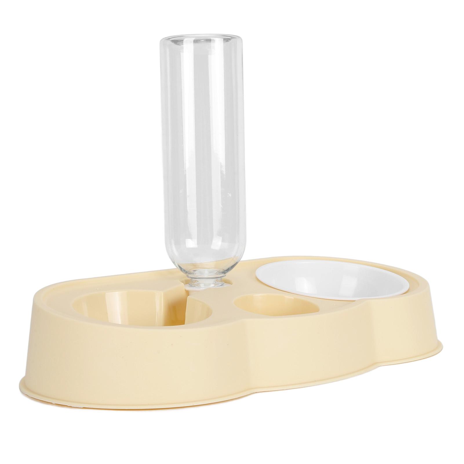 

Набор мисок для воды и корма для домашних животных Устойчивые Нескользящие Двойные миски для домашних животных с автоматической бутылкой-диспенсером для воды для кошек Маленькие L жёлтый