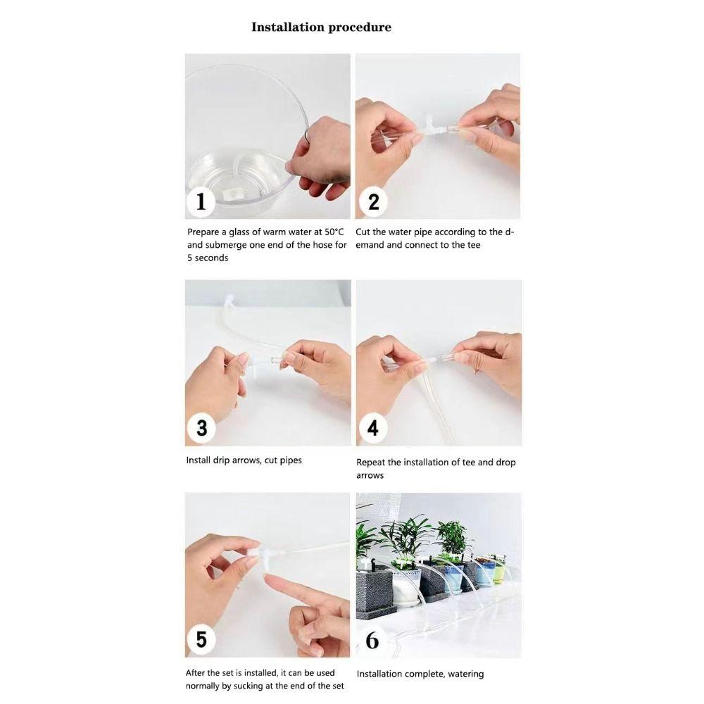 Greenhouse Garden Drip Irrigation Kit 10/20/30M 4/7mm Hose Plant Watering System Adjustable with Regulating Valve