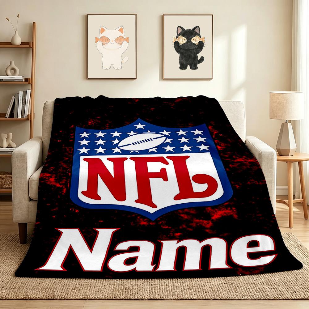 Custom Nfl Game Soft Throw Blanket Flannel Blanket Warm Sofa Bed Camping home Decor Unique Christmas Gift C10375