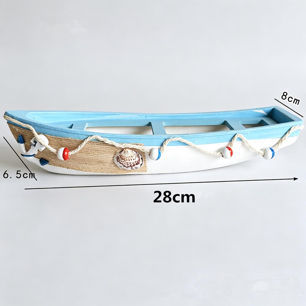 Nordic Vintage Wooden Boat Model Handmade Craft Ship Home Decor Living Room Table Centerpiece Creative Gift Room Decoration