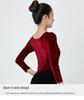 Women's Elegant Gold Velvet Slimming Practice Set for Autumn/Winter