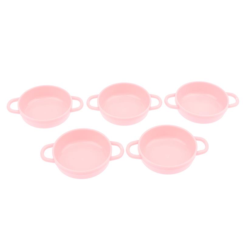 5Pcs 1/12 Dollhouse Simulation Soup Pot Model Dollhouse Miniature Kitchen Cookware Decoration Dolls House Accessories