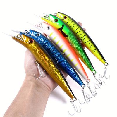 8,07 collas (20,5 cm) 49g garais vobleris Minnow makšķerēšanas mānekļu komplekts Big Crankbait 2# Hook 3D Eyes Bass Trolling Artificial Hard Baits Pesca