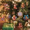 12Pcs Christmas Wooden Pendants Gingerbread Man Xmas Tree Hanging Ornaments Home Party Christmas Decor Navidad New Year Gifts