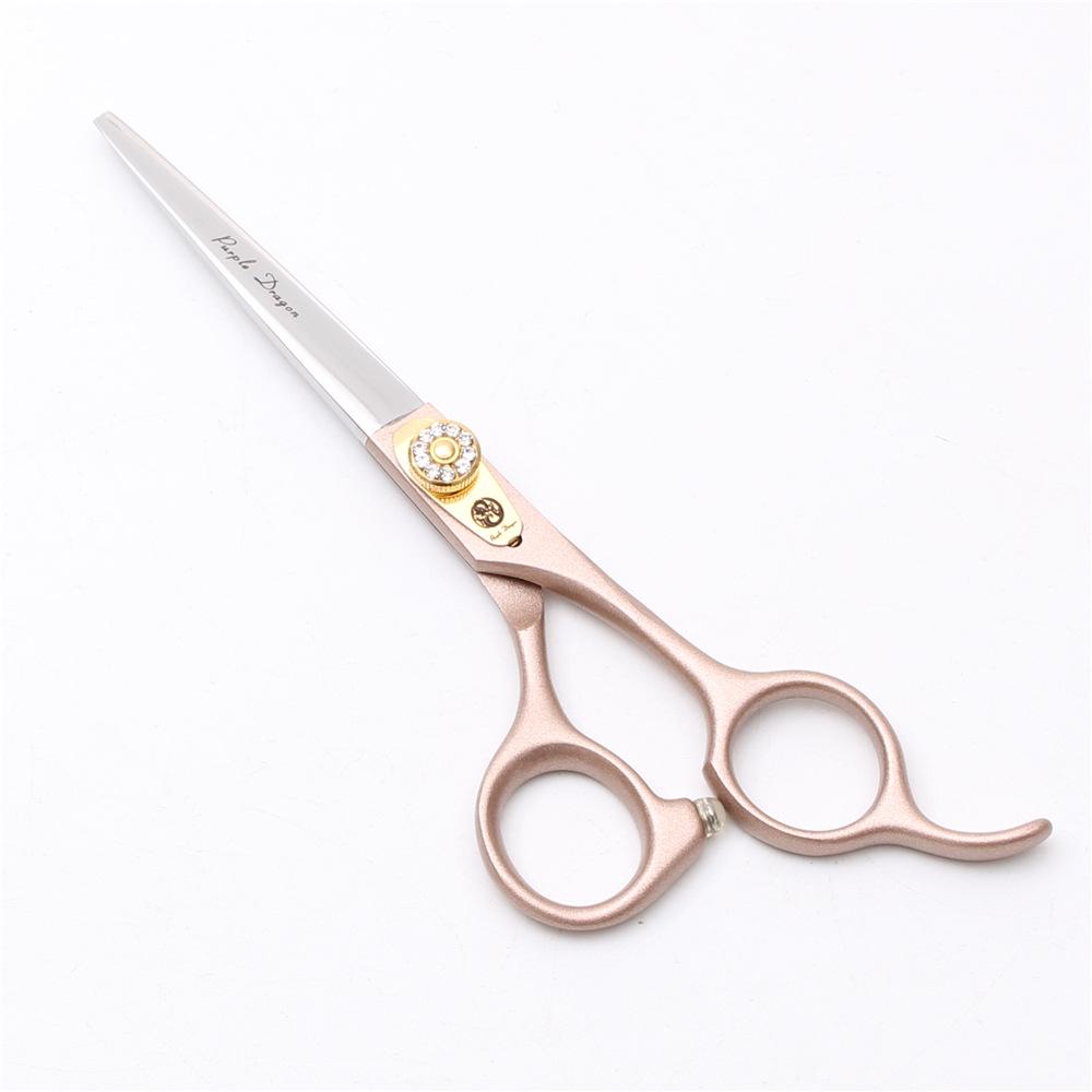 Purple Dragon Professional Half Body Rose Gold Hairdressing Shears: 5.5, 6.0, 7 Inch, Straight and Thinning Scissors