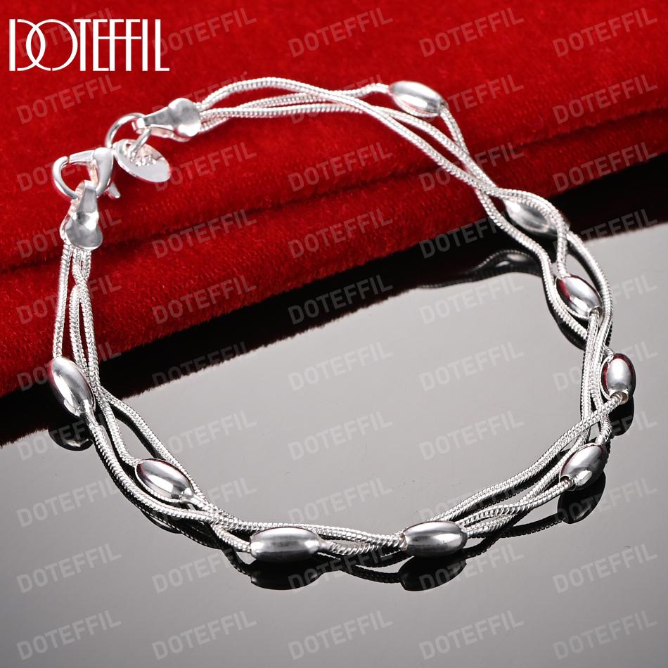 925 Sterling Silver Bracelet Chain Fashionable Wedding Jewelry