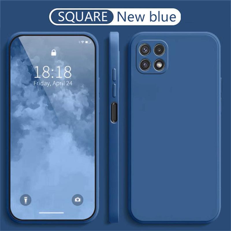 Luxury Liquid Mobile Phone Case for Samsung A22 Galaxy A21S A31 A41 A51 A71 Soft Silicone Protective Shockproof Bag Cover