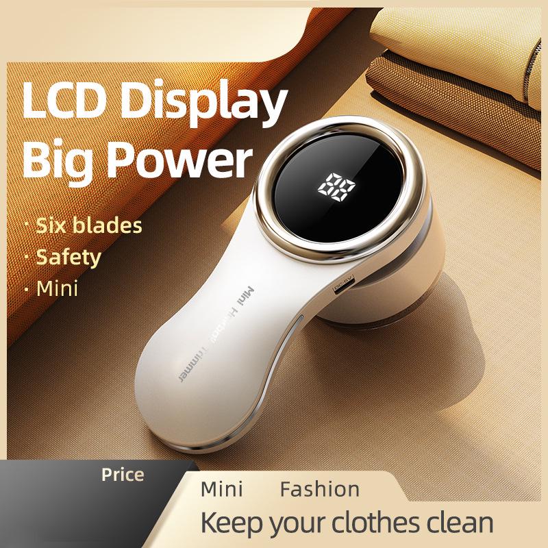 Digital Clothes Lint Remover with Display - Household Lint & Hair Shaver.