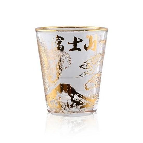 Morikuru Shot Glass Japanese Pattern GuinomI O-choko Sake Whiskey TK08-41 Mount Fuji Dragon