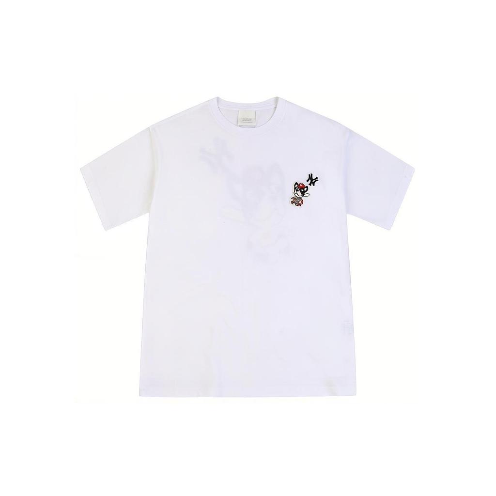 MLB Bark T Shirts Unisex White Crew Neck Moderate Straight Fit 31TSCM031-50W