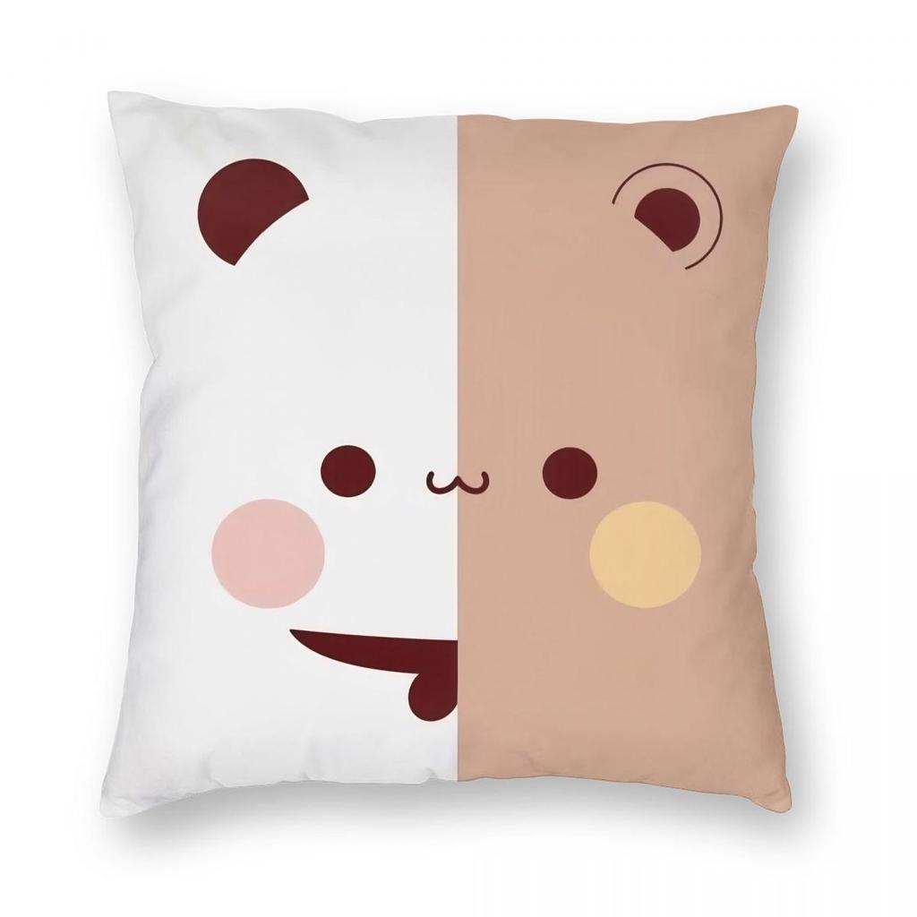 Cartoon Bubu Dudu Kissenbezug Doppelseitiger Druck Polyester Kissenhülle Dekorativer Bär Niedliche Kissenhülle Abdeckung Zuhause Quadratisch