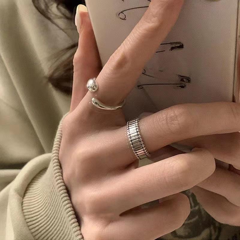 Vintage Silver Color Minimalist Geometric Metal Ring Set Punk Irregular Finger Ring for Women Men Fashion Jewelry Party Gift2025