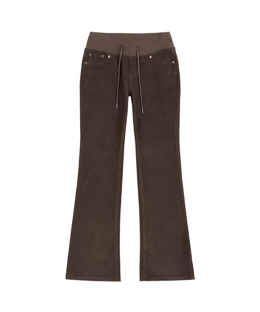 PEPLEE Banding Corduroy Boots Cut Pants (Brown)