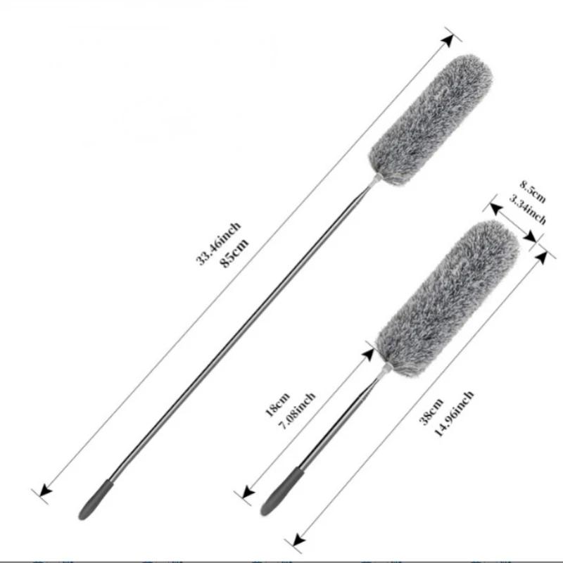 Extendable Microfiber Duster Brush for Home Car Furniture Cleaning Anti Dusting Handheld Dust Removal Tool with Feather Design