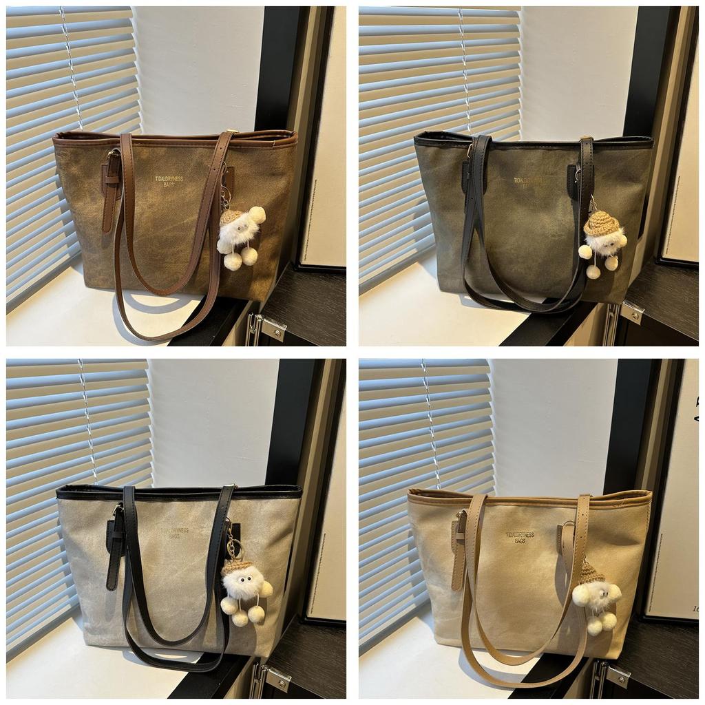 Street Style Tote Bag With Special Material Large Capacity For Daily Use