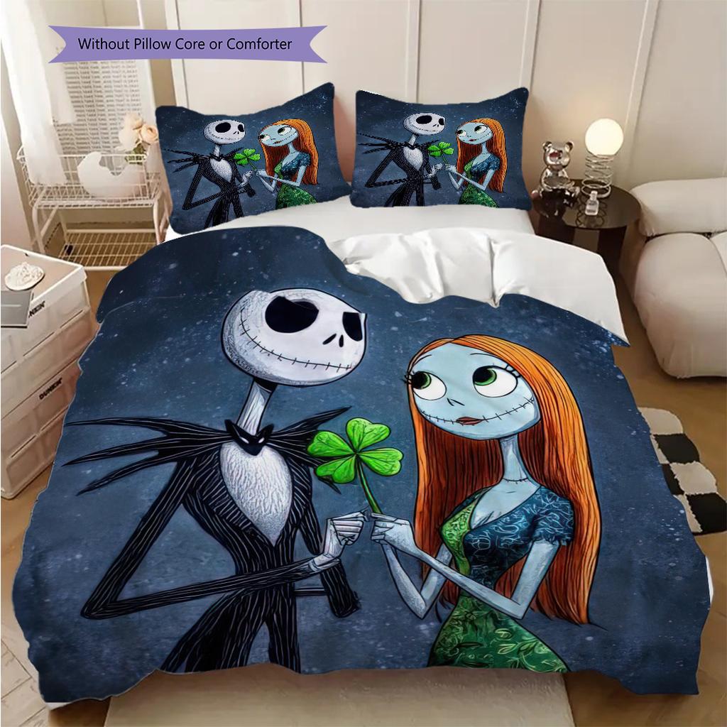 1PC The Nightmare Before Christmas pattern Bedding Quilt Set Quilt Cover Pillowcase Home Decoration (1 * duvet cover + 27 * pillowcase, without core)