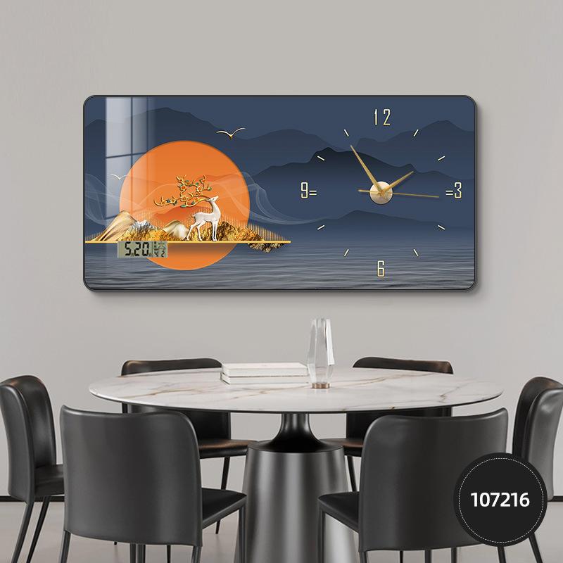 Часы Настенные часы Вечный календарь Электронные часы Настенные Современные Минималистичные Ресторан Декоративная картина Подвесные часы auspicious