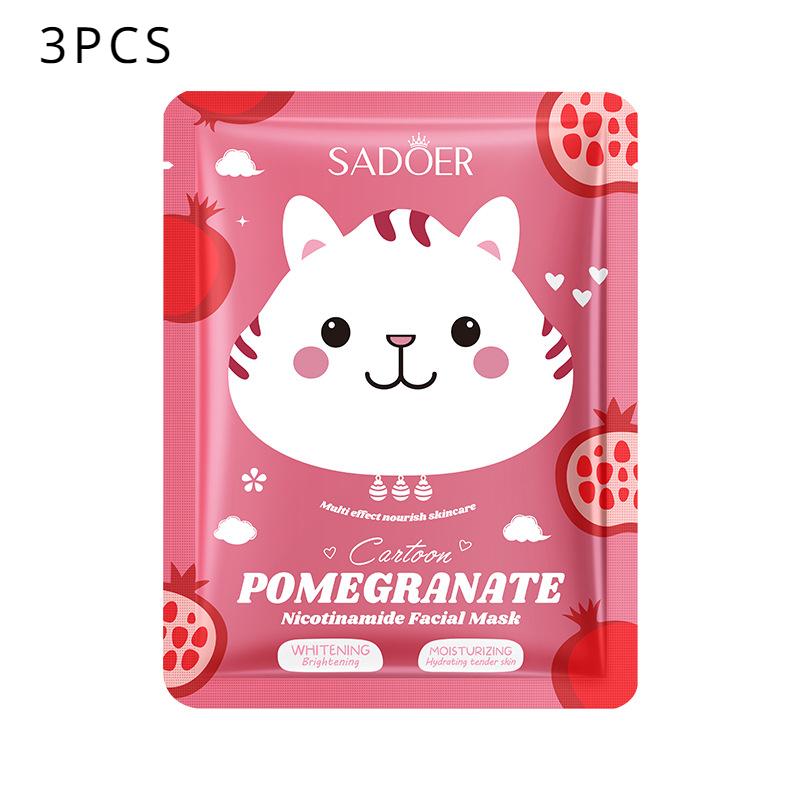Sadoer Pomegranate Niacinamide Brightening Cartoon Mask Moisturising & Hydrating Mask