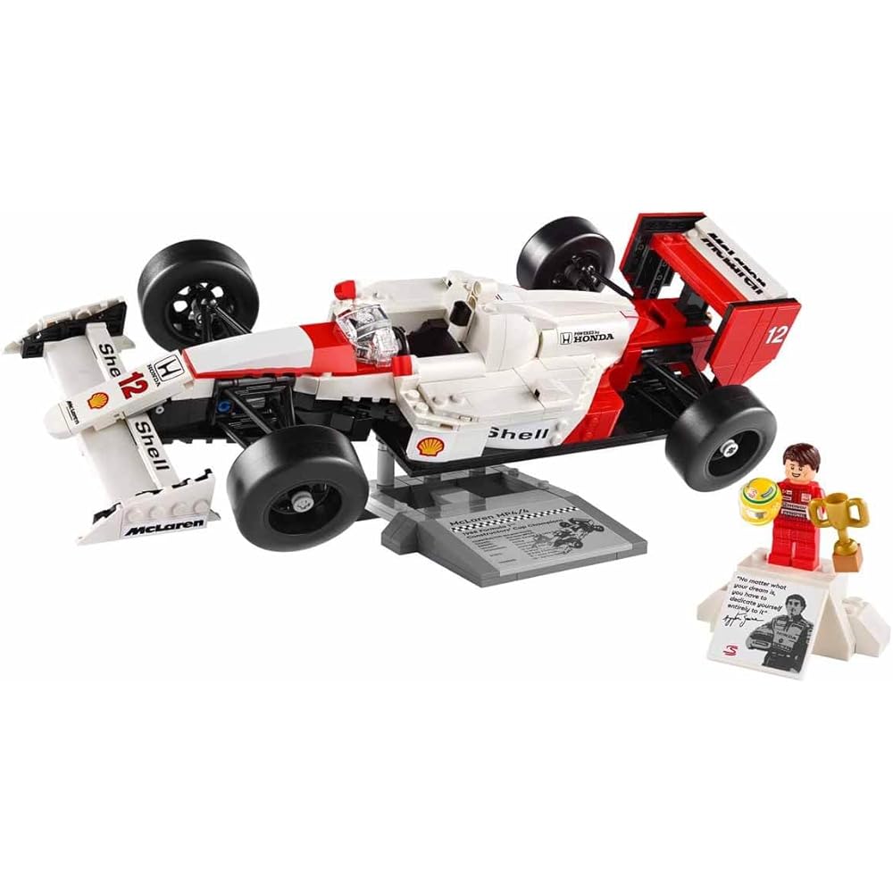 LEGO Icons McLaren MP4/4 & Ayrton Senna Toy Building Blocks Vehicle Model for Adults 10330