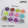 Creative Ultra-Thin Nail Glitter Sparkly Multicolor Nail Sequins Turtle Scales Flakes Nail Art Powder 3D Decoration