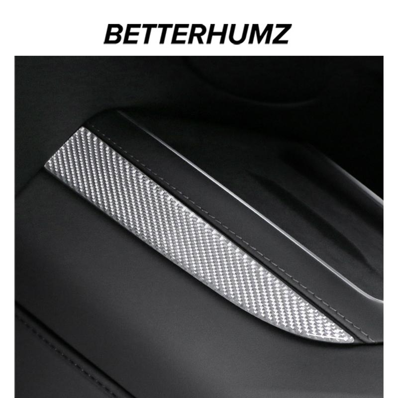 For Tesla Model Y Juniper 2026- Model 3 Highland 2026 Carbon Fiber Center Console Side Trim Stickers Car Interior Accessories