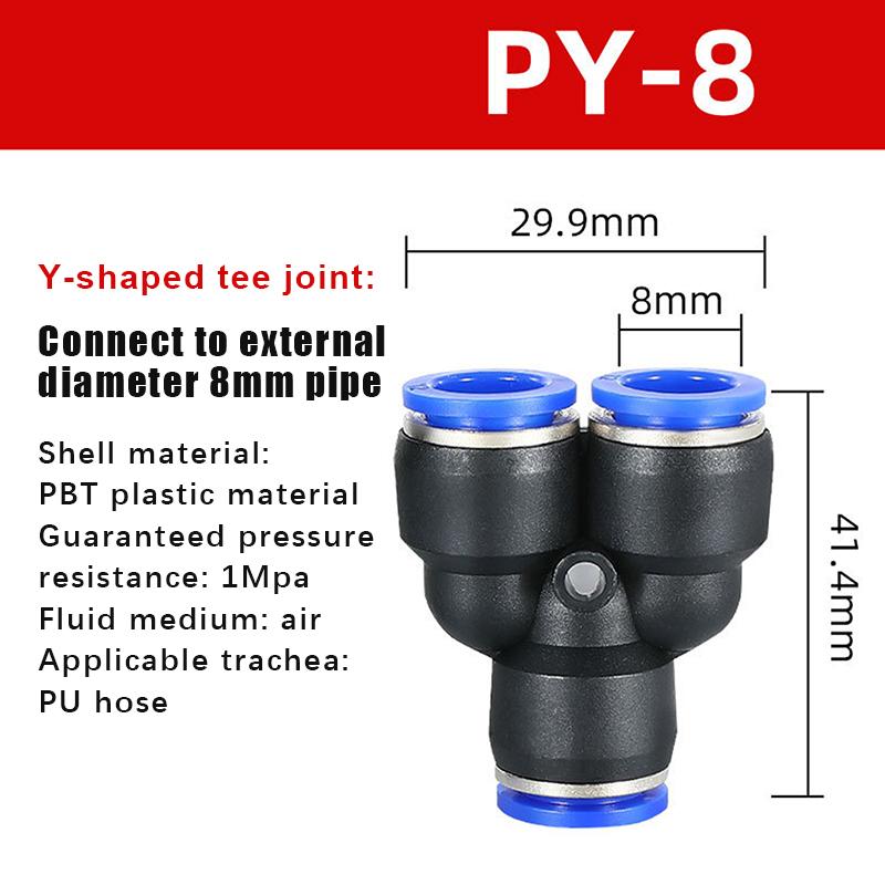 PU PE PV Pneumatic Fittings 10PCS 8mm 12mm Quick Release Pipe Connector for Air Tool Systems