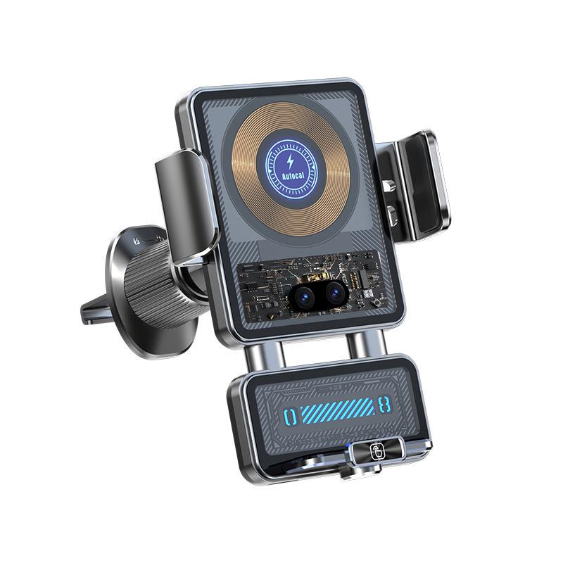 

Car Phone Holder 2025: Wireless Charger Air Vent Navigation Mount, 66W Magnetic Fast Charging 15W - Without Magnetic Head чёрный
