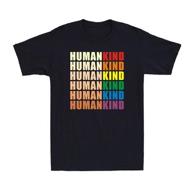 Koszulka Dumy Ludzkości Czarna Duma LGBT Duma Gejowska Tęczowa Męska Koszulka Koszulka