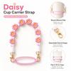 Silicone Cup Carrier Strap Polyester Water Bottle Strap Portable Tumbler Carrying Strap  Walking
