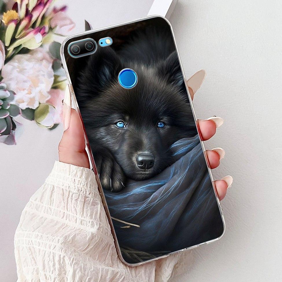 Clear For Honor 9 Lite Case Cute Cat Fashion Flowers Funny Painted Back Cover For Honor 9Lite Phone Case LLD-L21 LLD-L31 LLD-L11