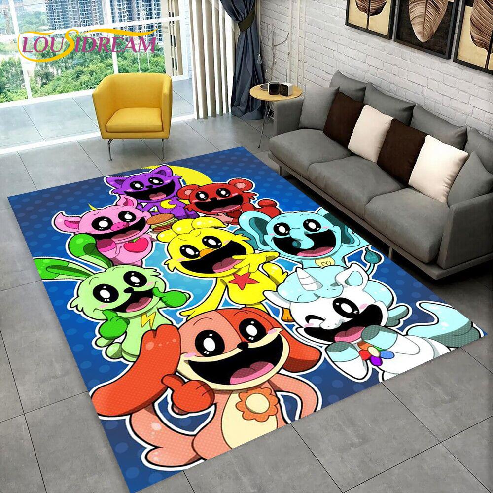 Niedliche S-Lächeln C-Kreaturen Nickerchen Bastel-Einhorn Cartoon Teppich Teppich für Schlafzimmer Wohnzimmer Zuhause Sofa Dekoration, Kinderdekor Fußmatte