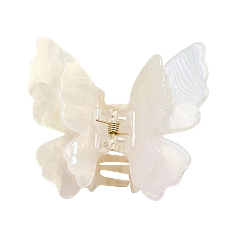 Sophisticated Double Layer Butterfly Hair Clip Claw for Women Modern Hair Styling Tool Complements Various Hairstyles