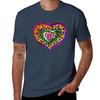 Herz 4 T-Shirt Basic Rundhals Kurzarm Top