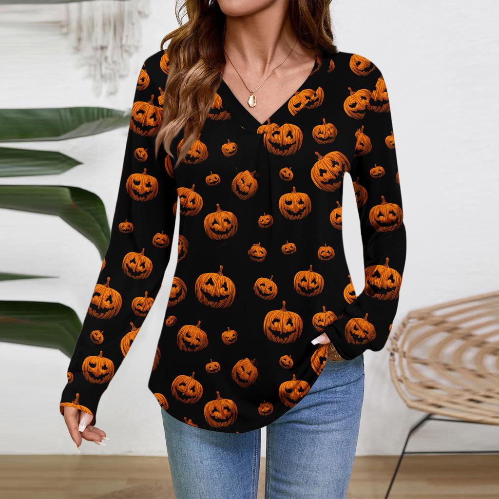 Women Long Sleeve Tops Dressy Casual V Neck Tshirts Basics Tee Vacation Fall Fashion Clothes