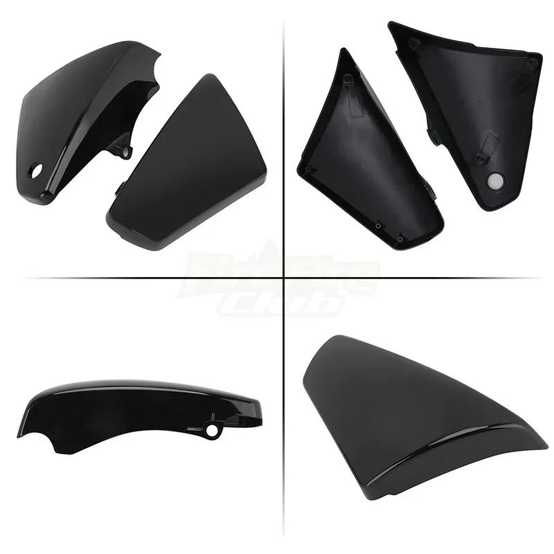 Black Motorcycle Battery Side Fairing Covers Frame Guard Protector For Kawasaki Vulcan VN900 Classic Custom 2006-2020