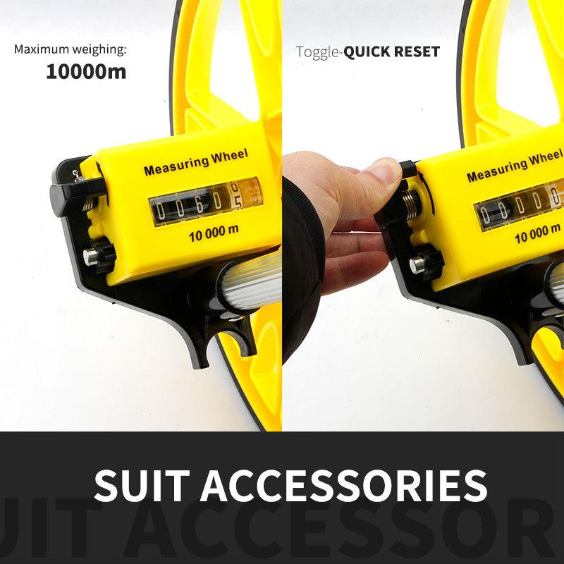 

Portable 0~9999.9m Distance Measuring Wheel Hand-push Roller Type Mechanical Measuring Tools for Road Outdoor Playground
