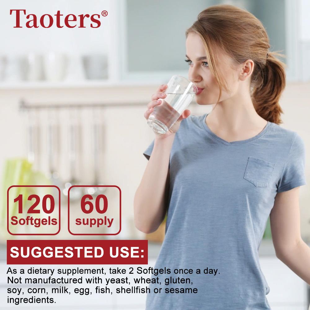 Taoters Berberine Hydrochloride Oil Soft Capsules Maintain Cardiovascular Health 120 Capsules