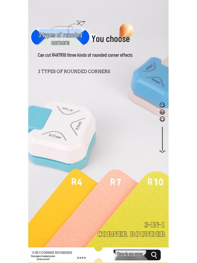 Bestselling 3-in-1 Round Corner Cutter Tool R10 for Cardstock, Paper, and Photos