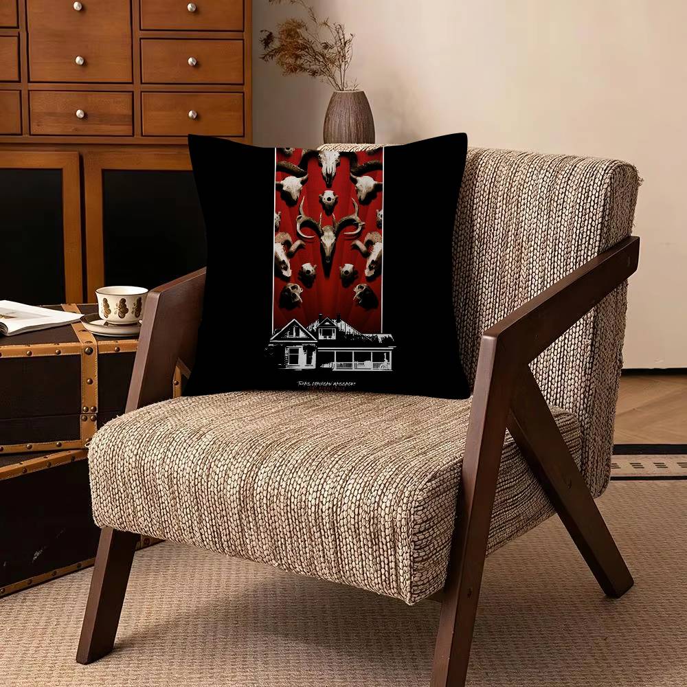 Movie Horror The Texas Chainsaw Massacre Decorative Room Aesthetics Pillow Case Home Decor Bedroom Sofa Bed Pillow Cover x