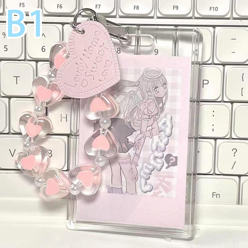 Butterfly Acrylic Card Holder Photocard Holder Credit Id Bank Card Protective Case  Keychain Pendant
