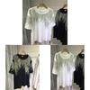 Plus Size T Shirt For Men Women With Geometric Pattern And Rhinestone Embellishments For Summer Casual Wear