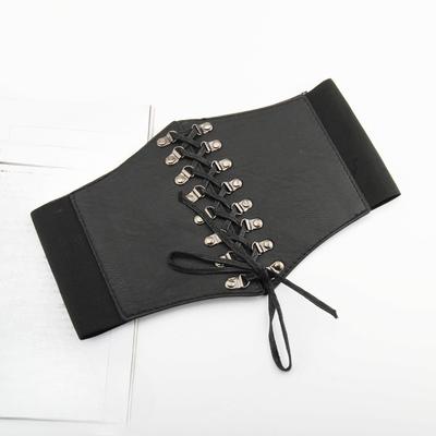 Mode Retro Elastisches Hemd Taille Siegel Äußeres mit Weitem Damenrock Dekorative Hemd Korsett Gürtel