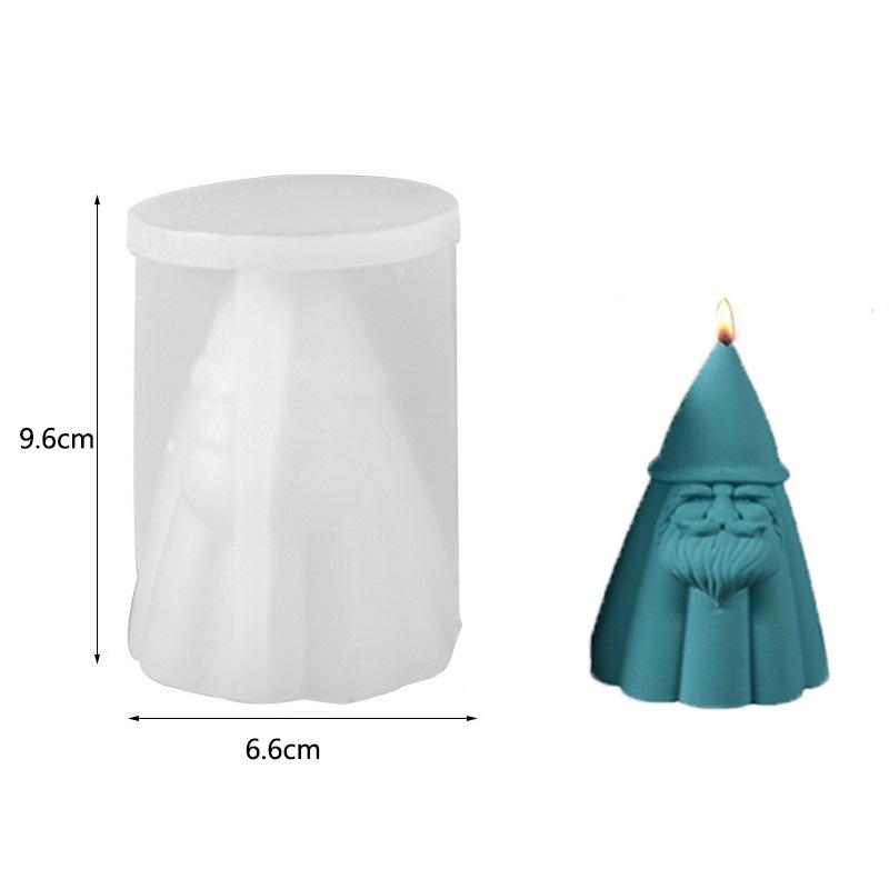 DIY Creative Santa Claus Silicone Mold Handmade Aroma Candle Plaster Resin Molds Christmas Decoration Candle Making