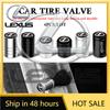 2026 Hot Interior Stickers 4Pcs Car Metal Tyre Valve Cap Auto Wheel Exterior Accessories For LS IS350 ES300h ES300 IS250 I