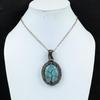 Wonderful Chalcedony Gemstone Handmade Pure Copper Wire Wrap Jewelry Pendant