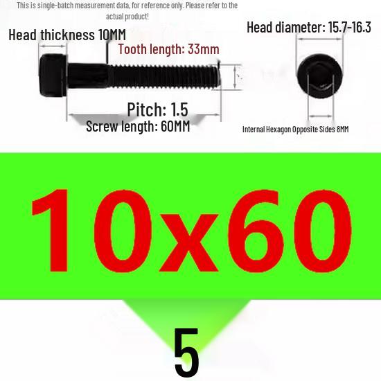 High-Strength Grade 12.9 Internal Hex Head Screws M1.4-M20